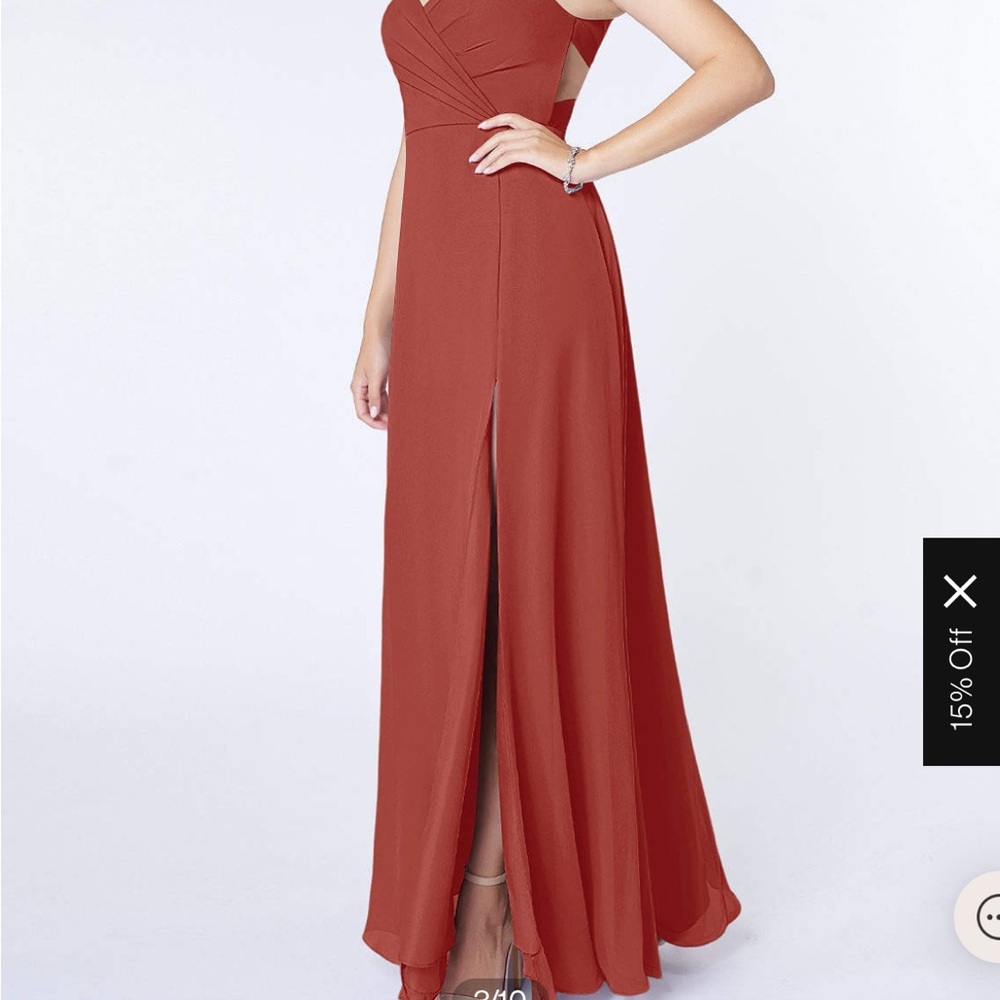 Elegant Rust Evening Gown